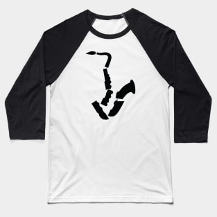 Saxophone Disjoined Baseball T-Shirt